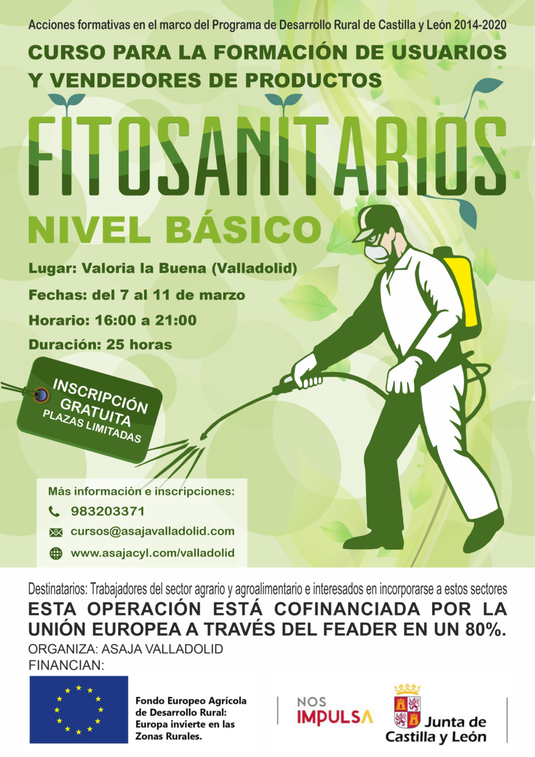 Curso Gratuito De Fitosanitarios B Sico Asaja Valladolid