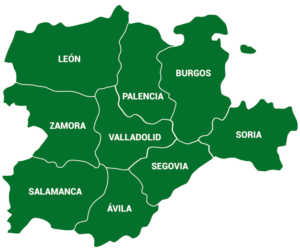 Mapa provincias Castilla y León